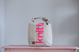 Roll & Stroll Bag - Grey Mist - printed pink