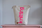 Roll & Stroll Bag - Grey Mist - printed pink