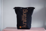 Roll & Stroll Bag - Black - printed gold