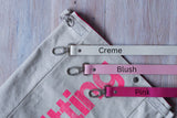 Roll & Stroll Bag - Grey Mist - printed pink