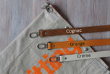 Roll & Stroll Bag - Grey Mist - printed orange
