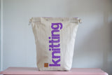 Roll & Stroll Bag - Grey Mist - printed purple