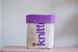 Roll & Stroll Bag - Grey Mist - printed purple