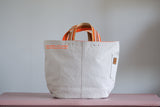 Tote Bag - Grey Mist - printed orange