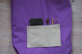 Roll & Stroll Bag - Grey Mist - printed purple