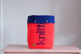 Roll & Stroll Bag - Red - printed blue