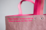 Tote Bag - Blush - printed pink