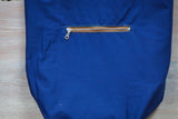 Roll & Stroll Bag - Copper - printed blue