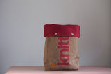 Roll & Stroll Bag - Saddle - printed bordeaux