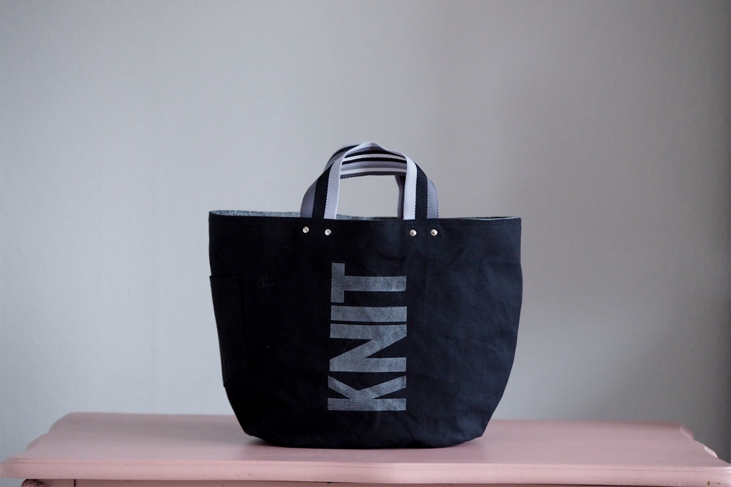 Tote Bag - Black - printed silver