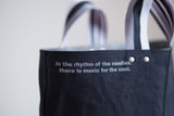 Tote Bag - Black - printed silver