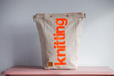 Roll & Stroll Bag - Grey Mist - printed orange