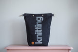 Roll & Stroll Bag - Black - printed silver