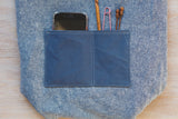 Roll & Stroll Bag - Navy - printed silver