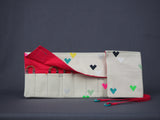 Crazy Trio Organiser - Hearts Cream