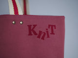 Small Tote Bag - Rosewood with red dots