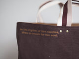 Tote Bag - Umber - printed gold