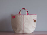 Tote Bag - Natural - pink flower