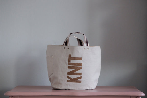 Tote Bag - Grey Mist - printed gold