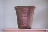 Roll & Stroll Bag - Saddle - printed pale pink