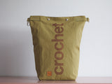 Roll & Stroll Bag -  Crochet - Lichen  - printed gold