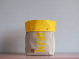 Roll & Stroll Bag - Grey Mist - printed yellow