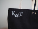 Tote Bag - Black - Flower silver