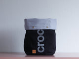 Roll & Stroll Bag - crochet - Black - printed silver