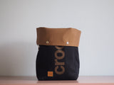 Roll & Stroll Bag - Crochet - Black - printed gold