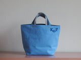 Small Tote Bag - Sky blue - blue dots