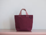 Small Tote Bag - Mulberry - raisin dots