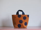 Small Tote Bag - Copper printed blue