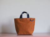 Small Tote Bag - Copper printed blue