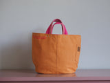 Tote Bag - Orange - printed pink