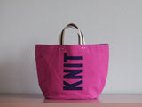 Tote Bag - Pink - printed blue