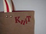 Small Tote Bag - Saddle with red dots