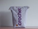 Roll & Stroll Bag - Crochet - Pale Purple - printed purple