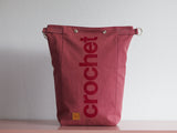 Roll & Stroll Bag - Crochet - Rosewood - printed red
