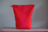 Roll & Stroll Bag - Red - printed pink