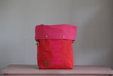 Roll & Stroll Bag - Red - printed pink