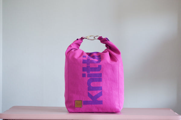 Roll & Stroll Bag - Pink - printed purple