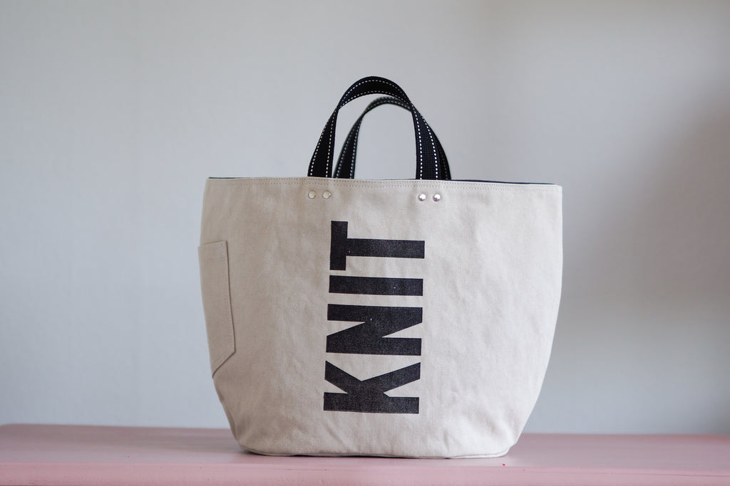 Tote Bag - Grey Mist - printed black