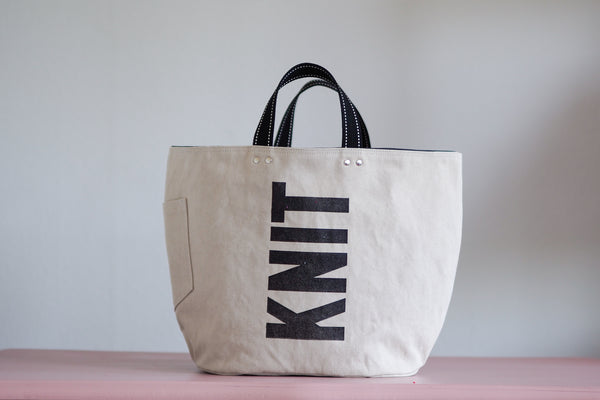 Tote Bag - Grey Mist - printed black