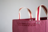 Tote Bag - Rosewood - printed red
