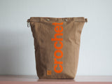 Roll & Stroll Bag - Crochet - Saddle - printed orange