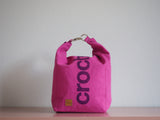 Roll & Stroll Bag - Crochet - Pink - printed purple