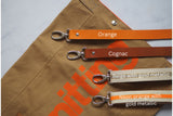 Roll & Stroll Bag - Brown Khaki  - printed orange
