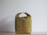 Roll & Stroll Bag -  Crochet - Lichen  - printed gold
