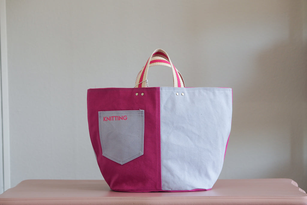 Tote Bag - Pink and Pale Purple
