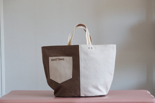 Tote Bag - Saddle and Grey Mist